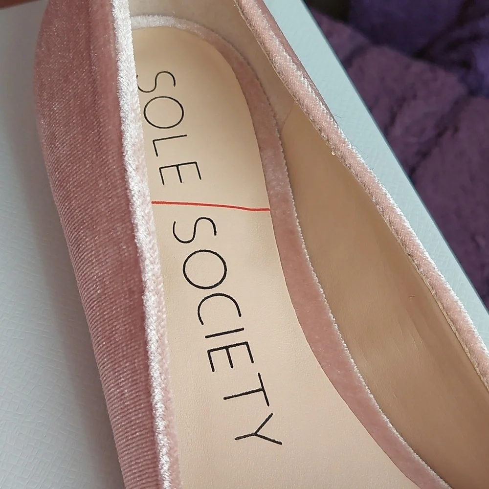 Sole Society Blush Embellished Flats - Picture 2 of 6